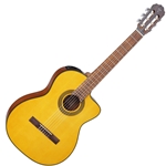 Takamine GC1CE NAT Classical with cutaway, spruce top, sapele back and sides, natural gloss finish, and chrome hardware, TPE electronics